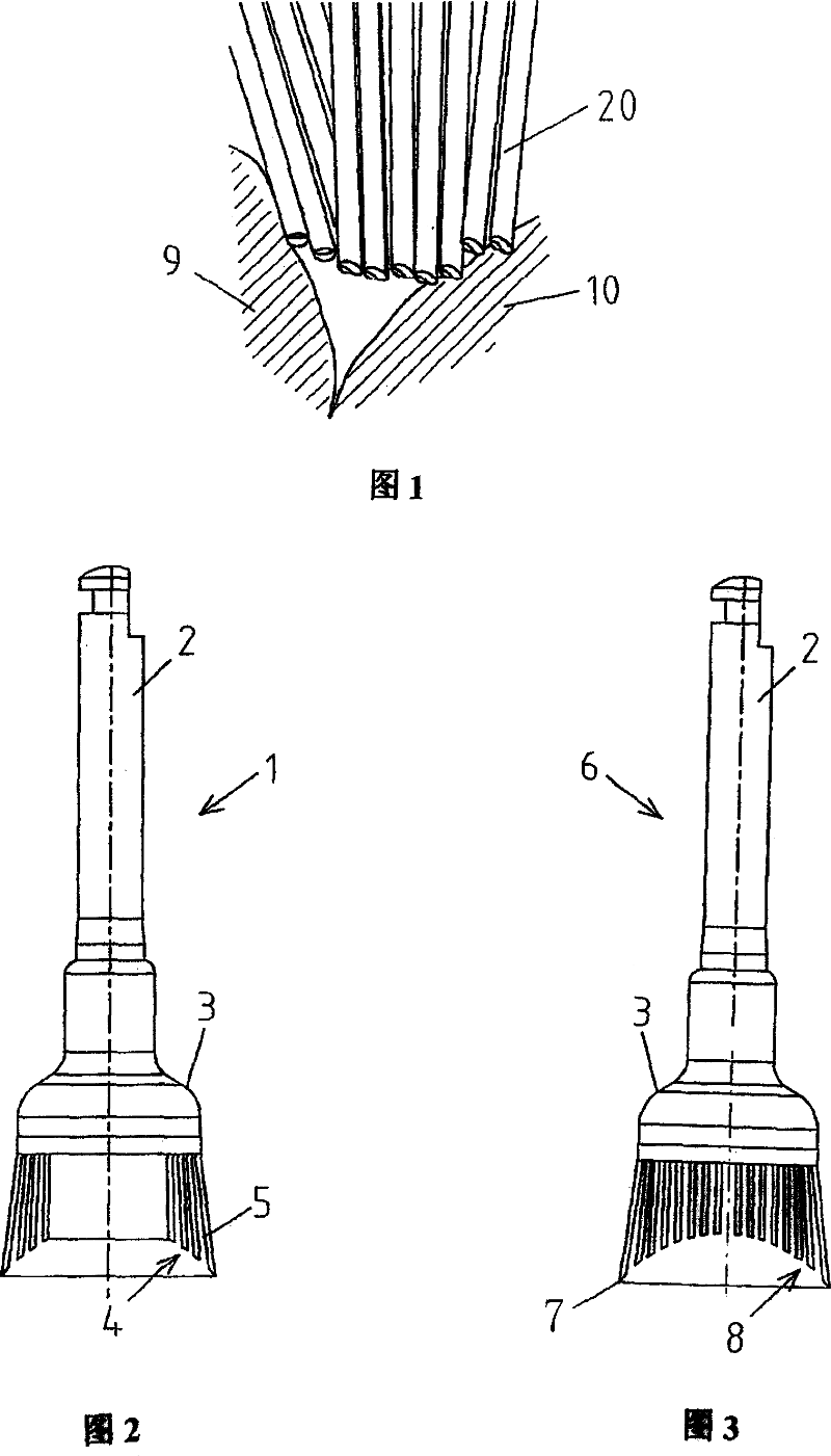 Brush for rotary dental hand held tool