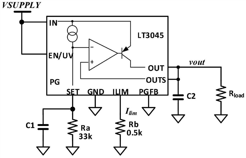 Low dropout linear regulator overload protection circuit