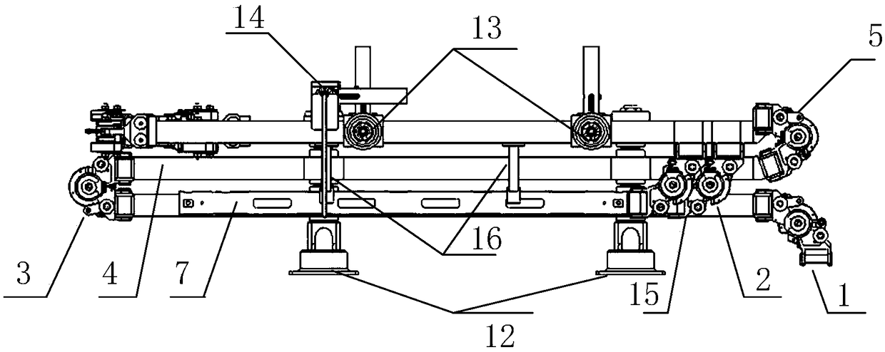 A cross-layout antenna deployment device applied to a spacecraft