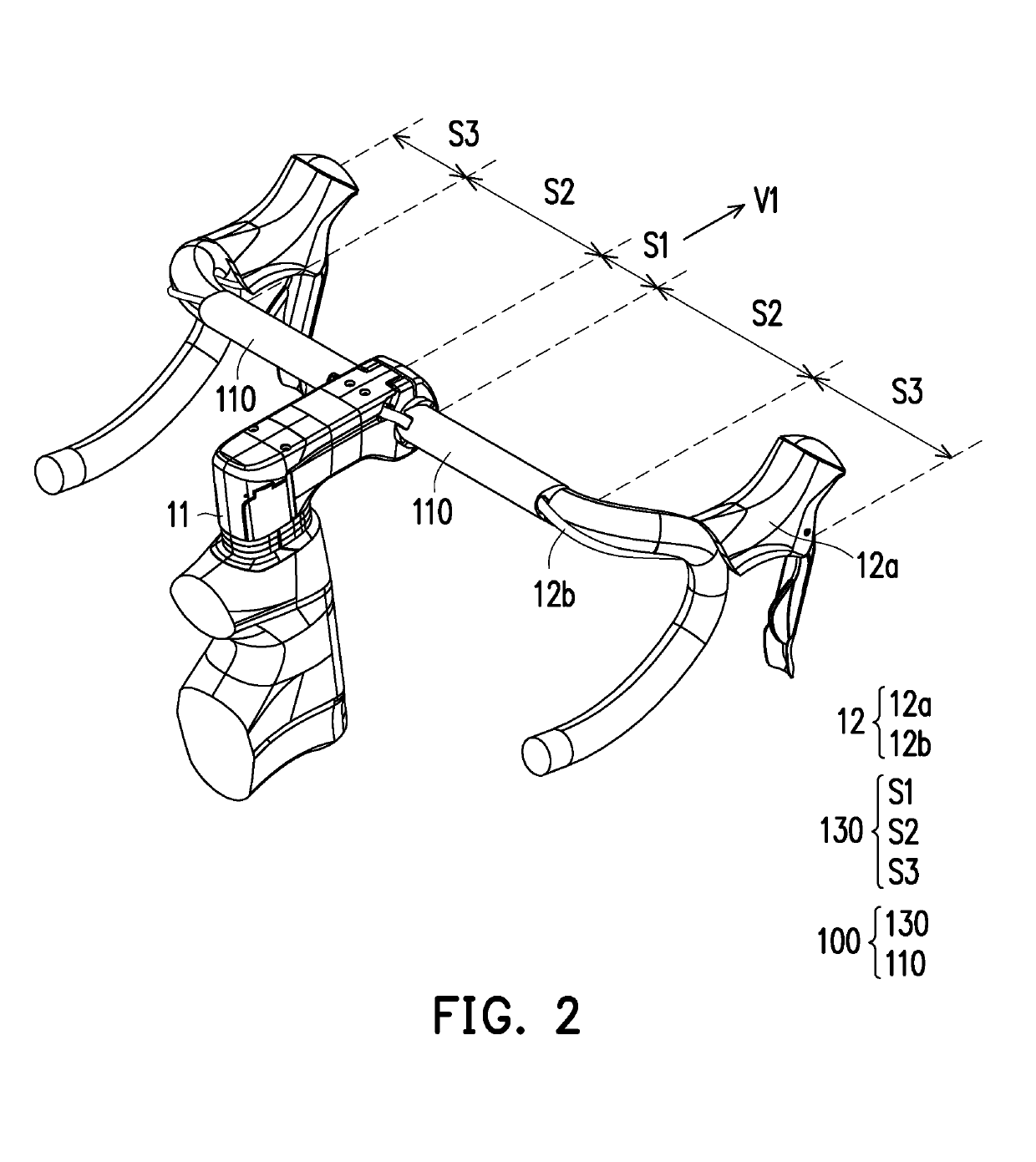 Handlebar structure of bicycle