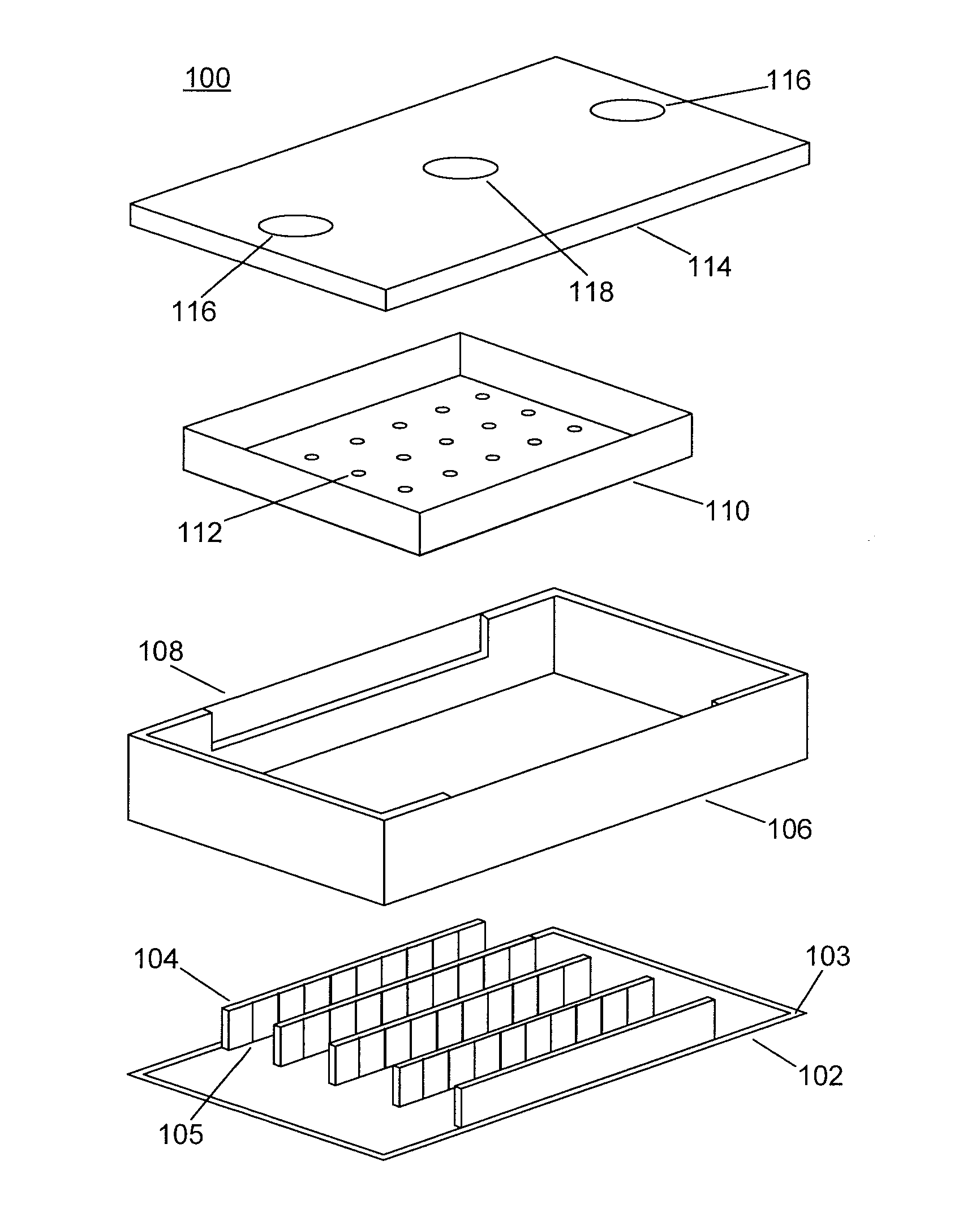 Cold plate with combined inclined impingement and ribbed channels