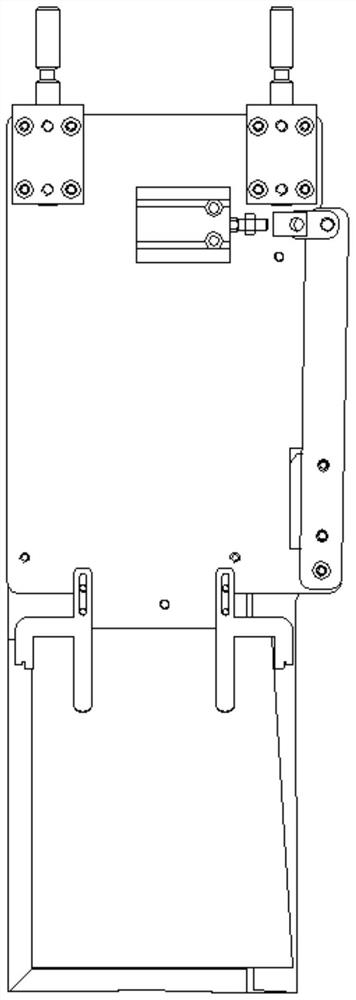 A mold changing device for the lower mold of the folding mechanism of the bag sticking machine