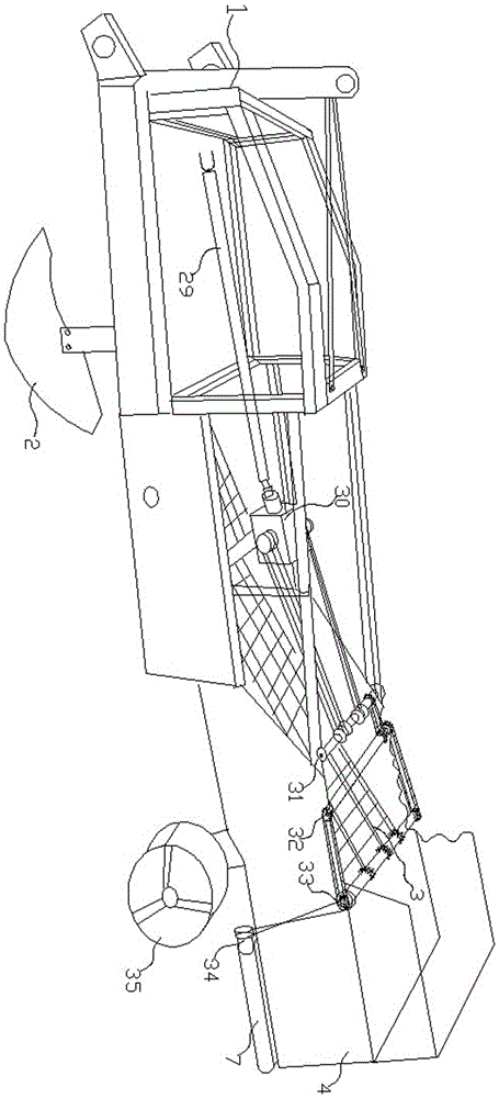 A licorice digging, screening, storage and unloading integrated machine