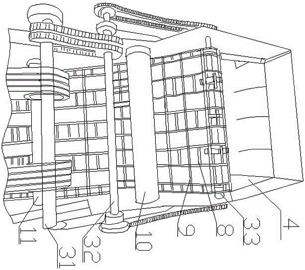 A licorice digging, screening, storage and unloading integrated machine