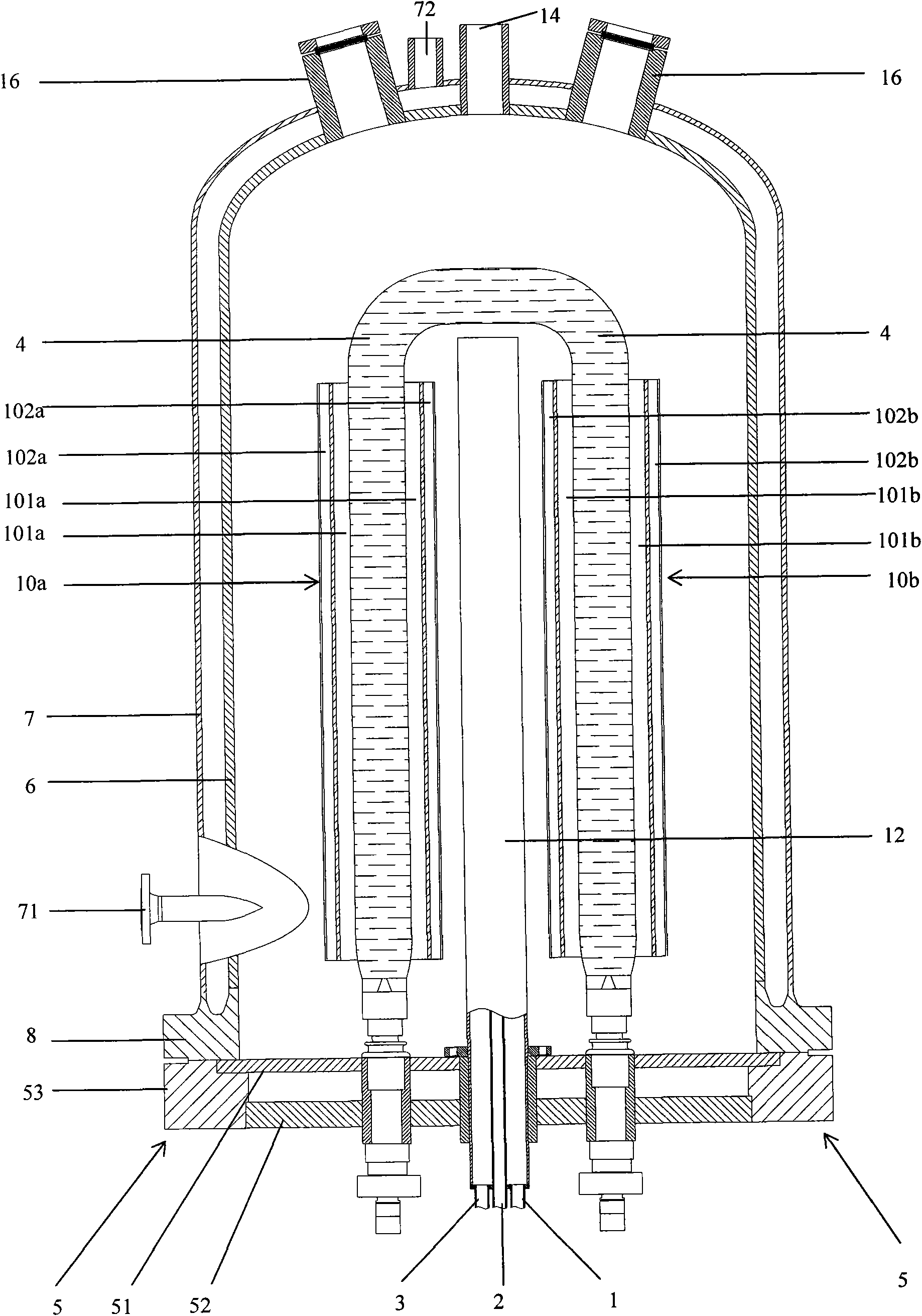 Polycrystalline silicon producing device