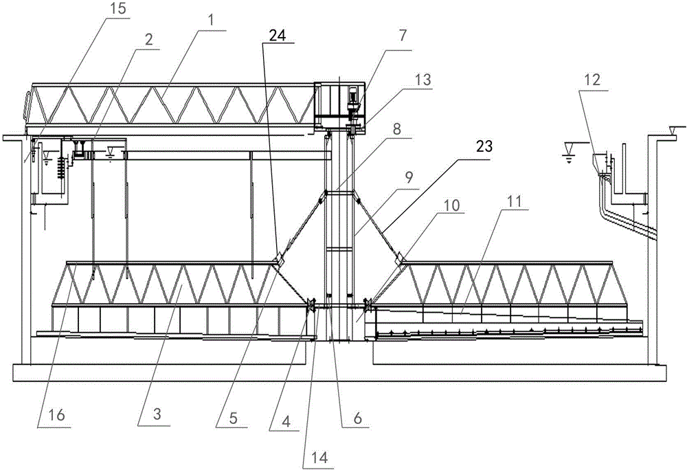 Balanced type single-pipe suction dredge