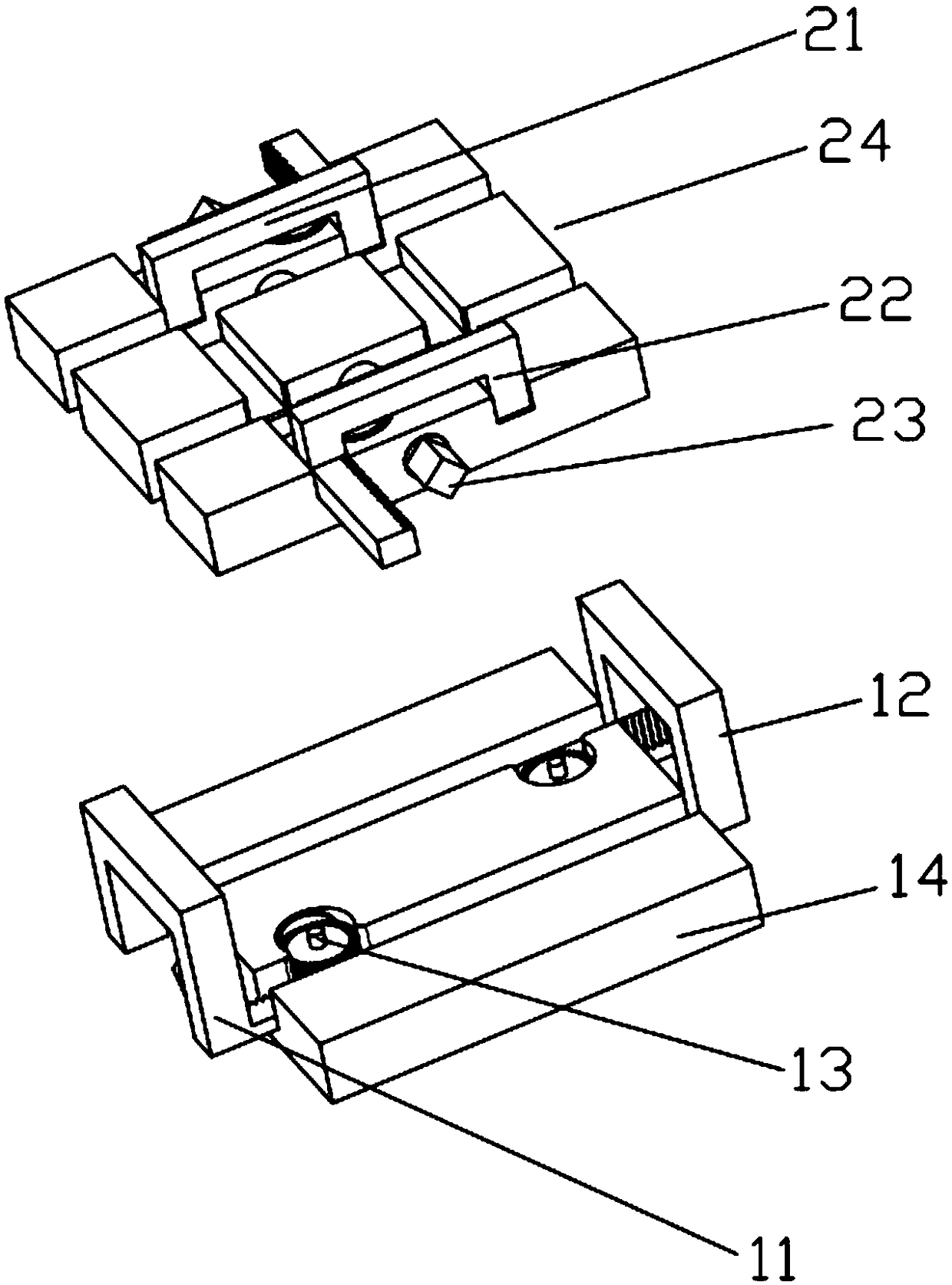 Four-direction fixing linkage clamp