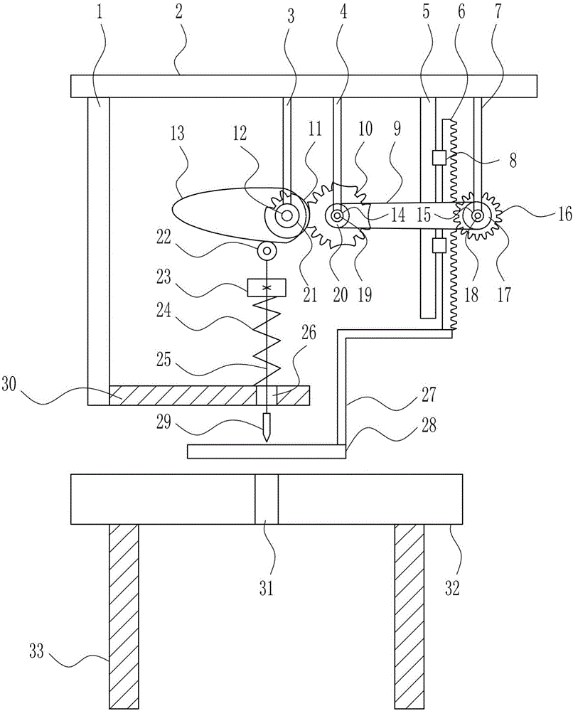 High precision punching device for hardware manufacturing