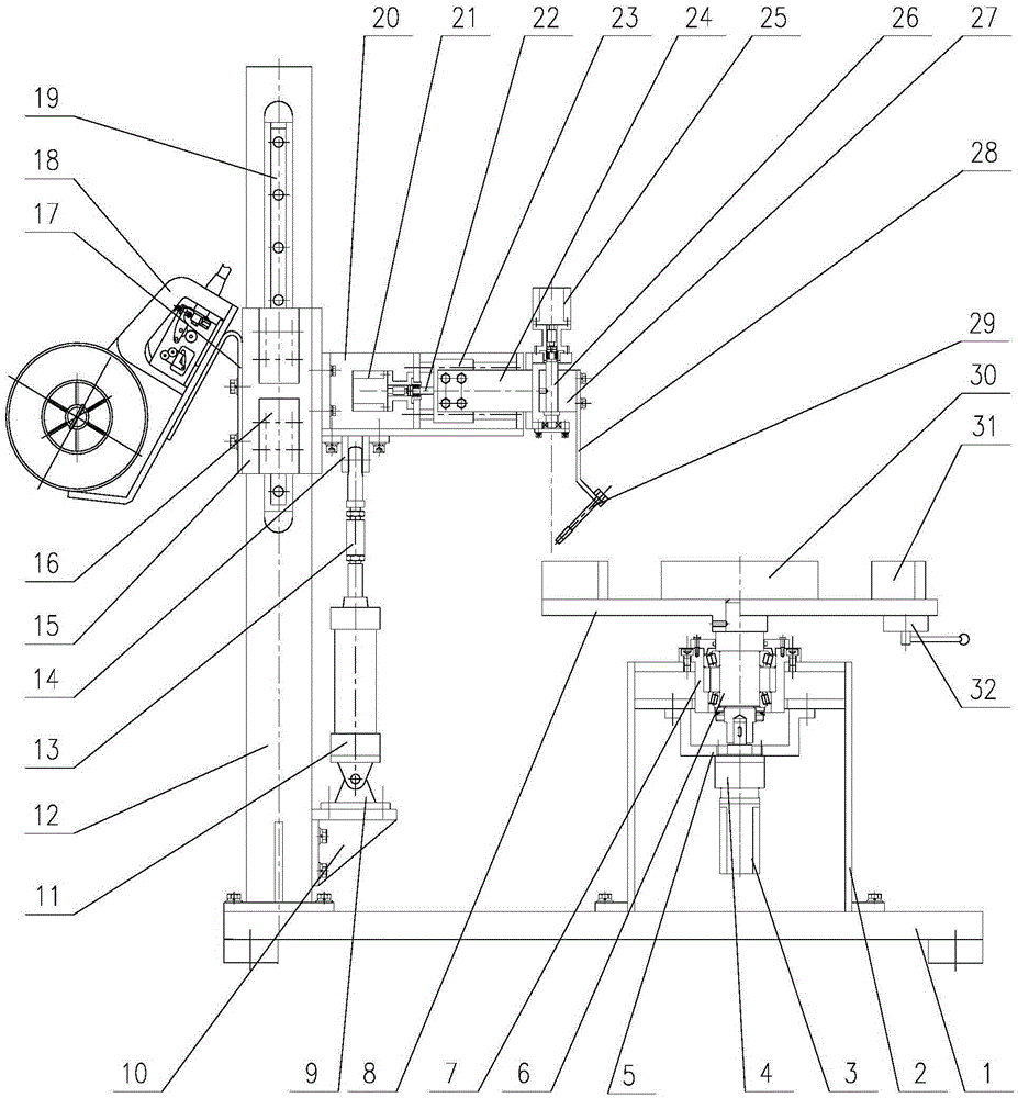 Automatic welding device for agricultural vehicle balance weight