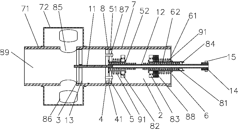 Control device of variable valve exhaust tube