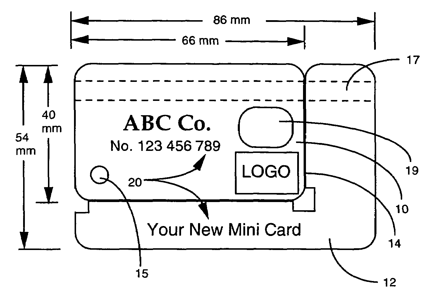 Durable plastic mini card and method for testing its durability