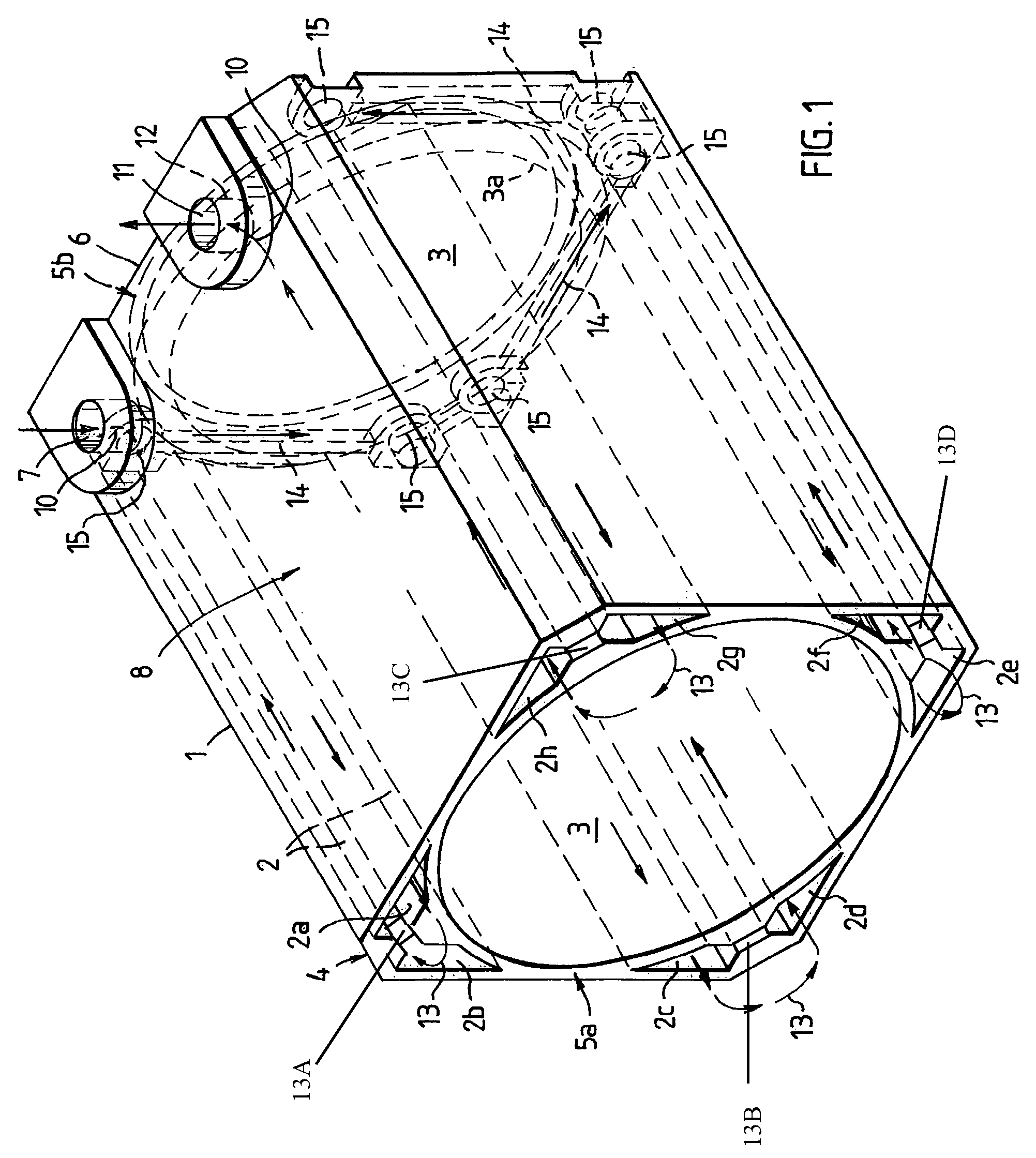 Dipping varnish-coated cooling shell of a housing for an electric machine
