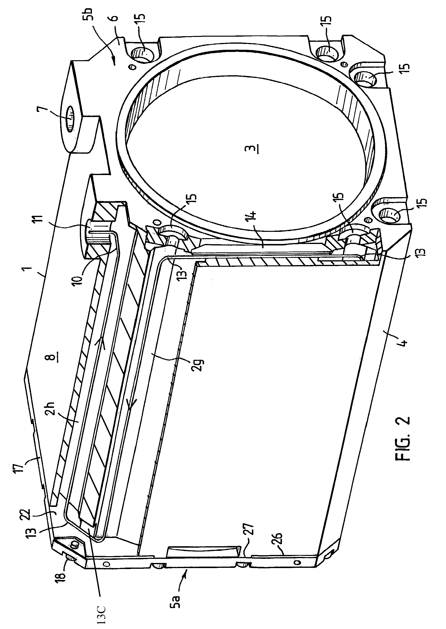 Dipping varnish-coated cooling shell of a housing for an electric machine