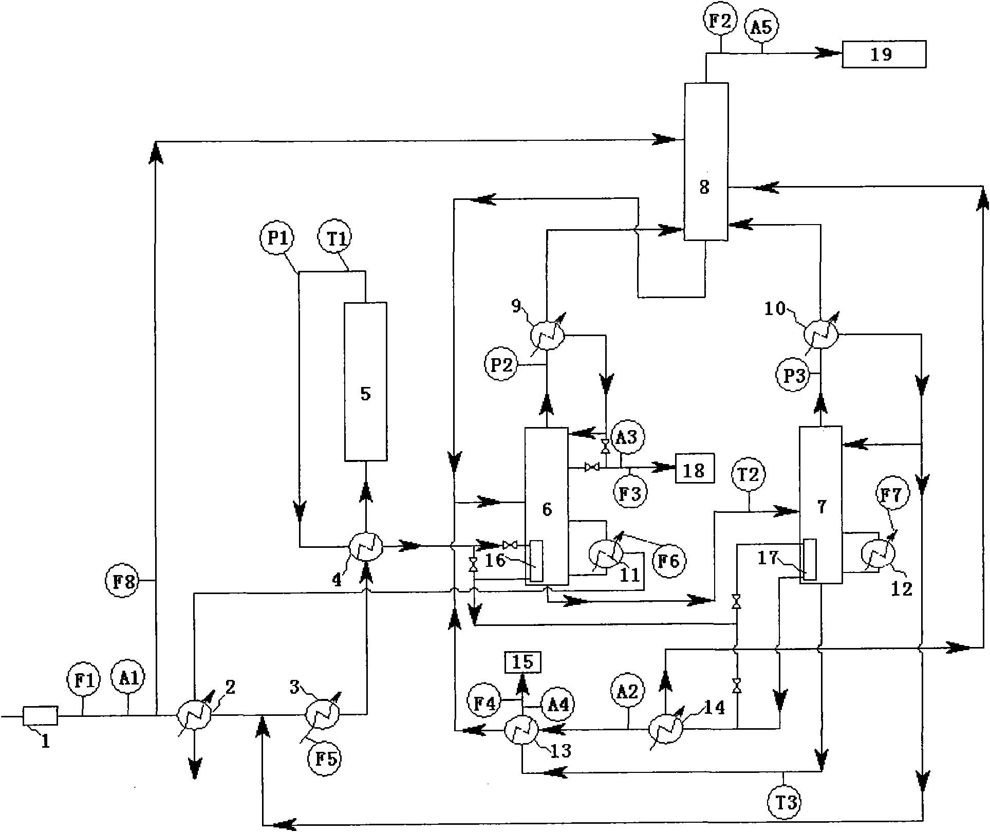 Dimethyl ether preparation technology by utilizing methanol dehydration and special equipment thereof