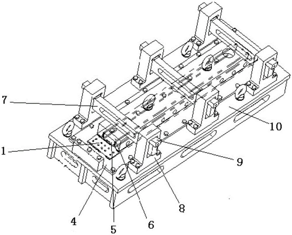 A heat treatment deformation control method and control fixture for aircraft slide rail parts