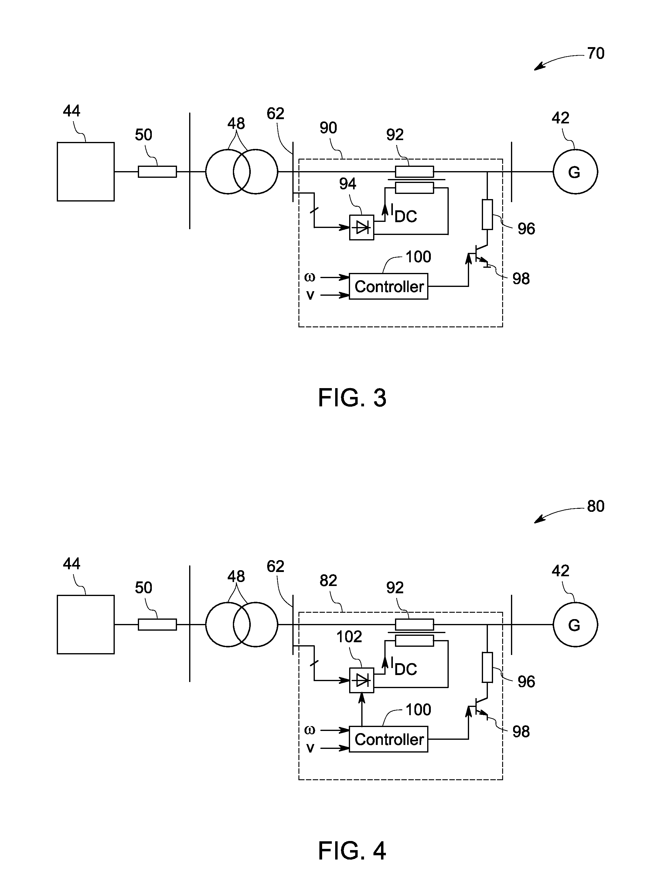 Power generation system and method with voltage fault ride-through capability