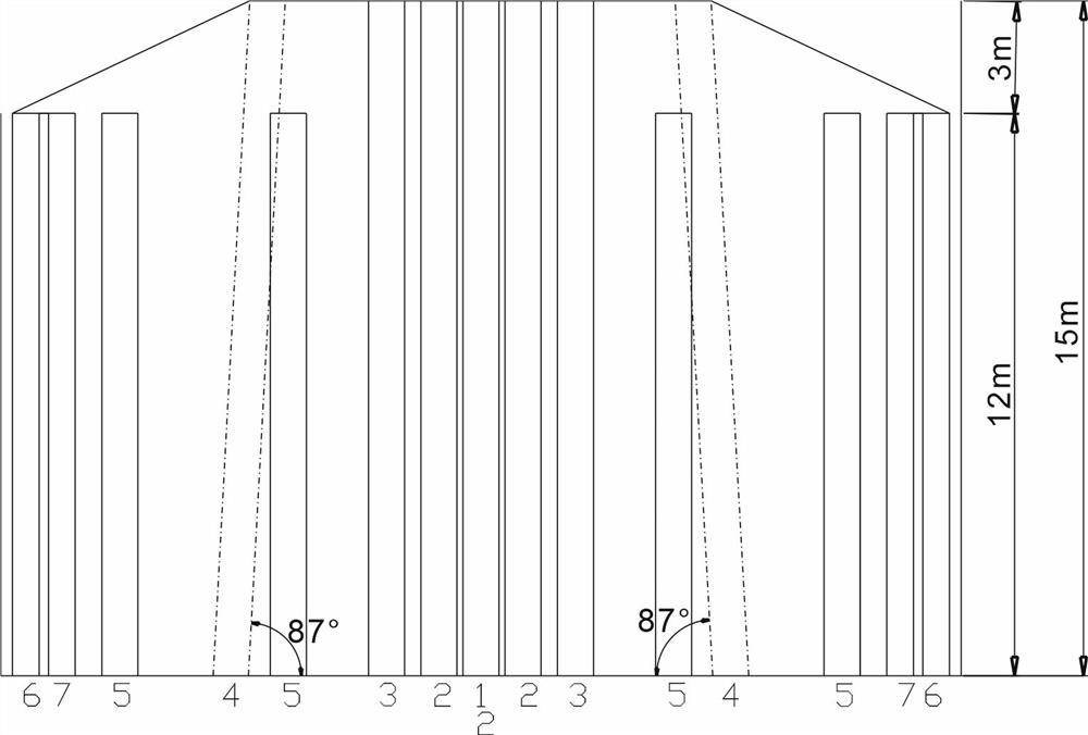 Well type medium-length hole perforation segmented blasting method