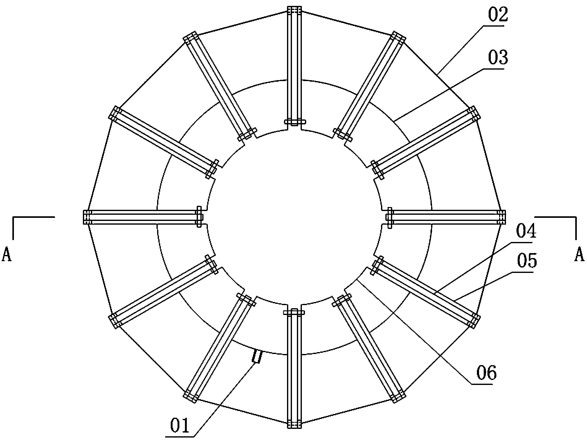 Special anti-collapse implantation frame for balloon expansion type femoral head