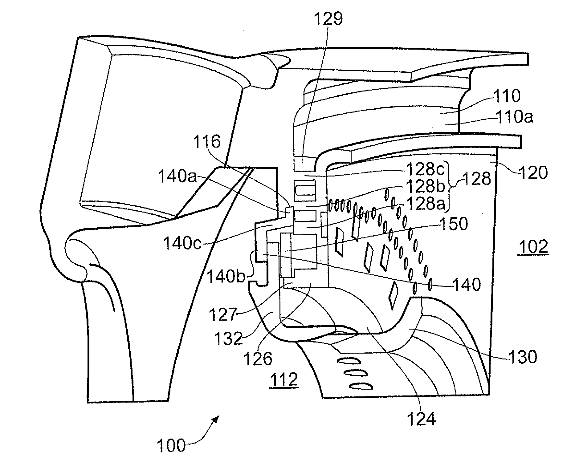 Head part of an annular combustion chamber