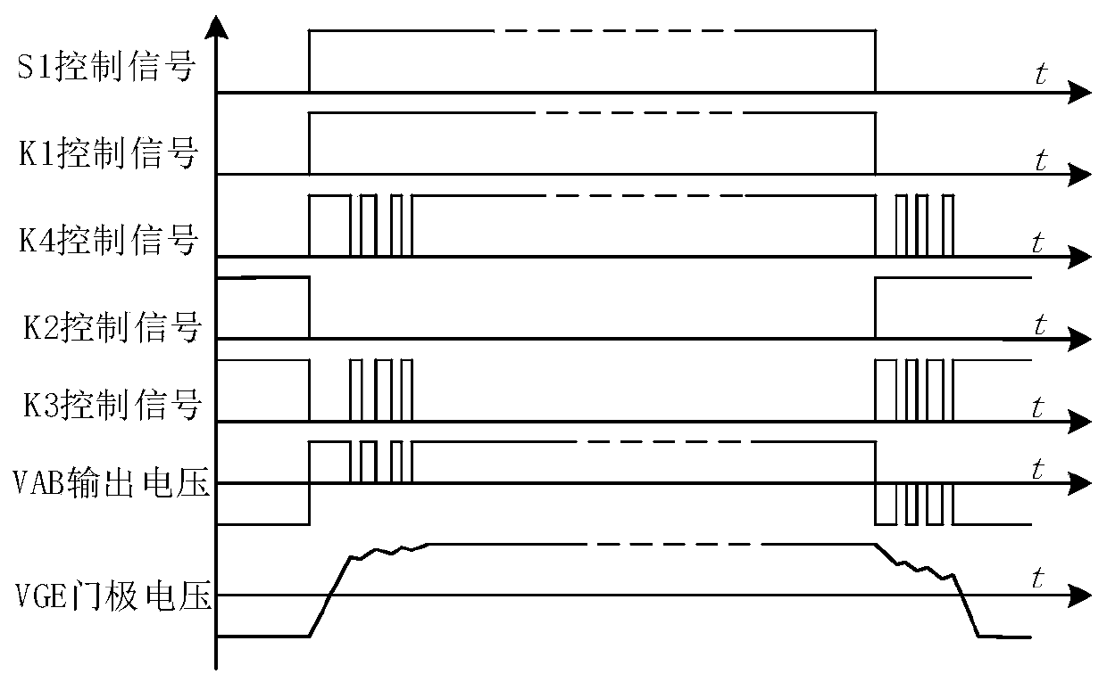 Single-power-supply gate pole edge controllable driving circuit