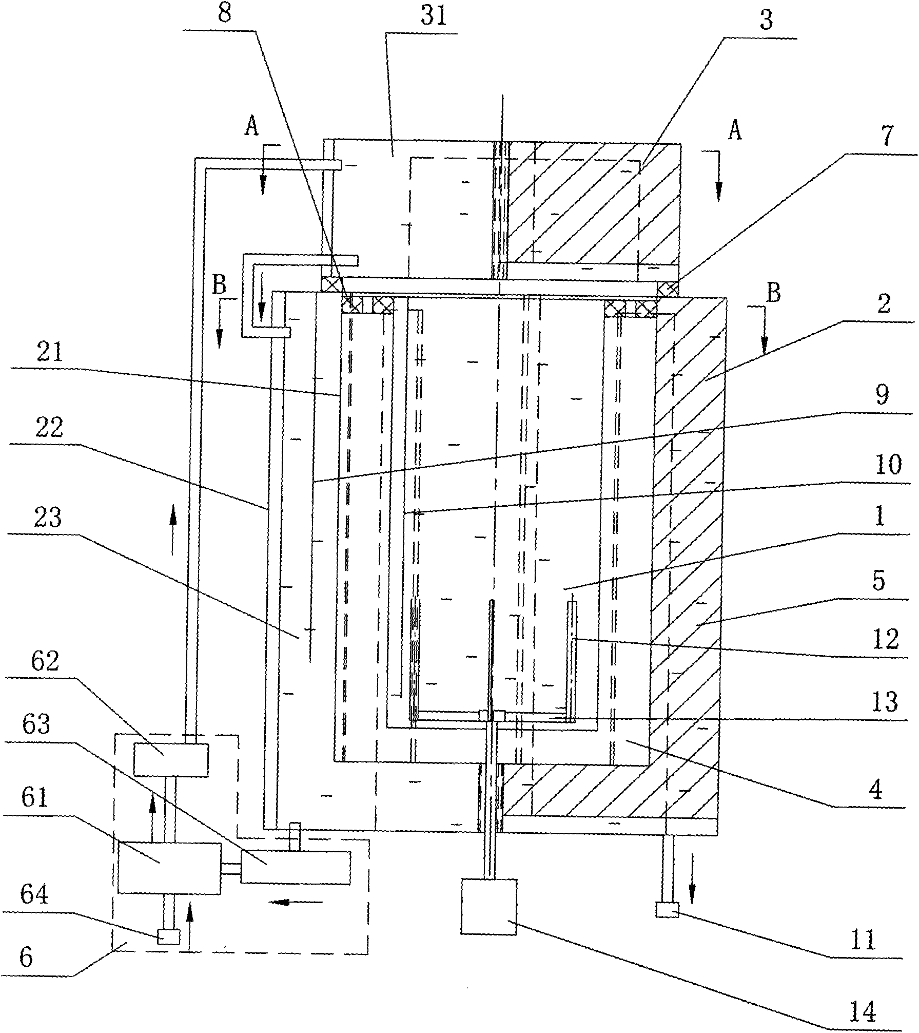 Calorimeter with closed cavity circulating temperature-control device on drum cover