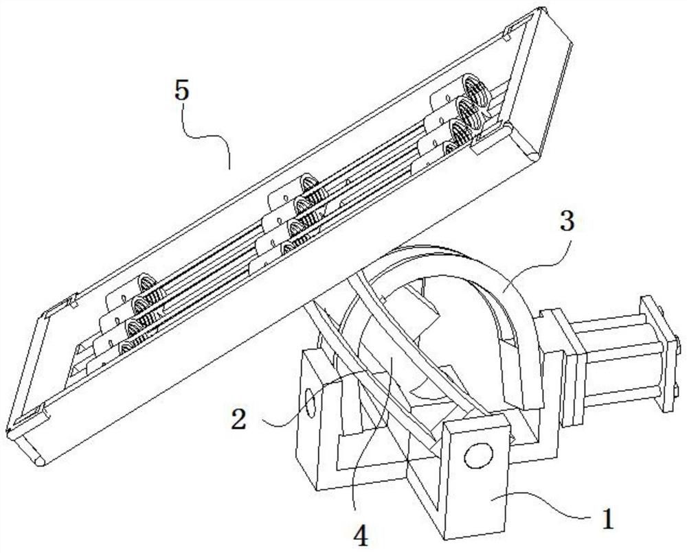 Drill rod frame based on angle adjusting mechanism