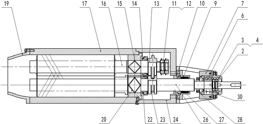 Cantilever type double-screw water-jet propulsion pump