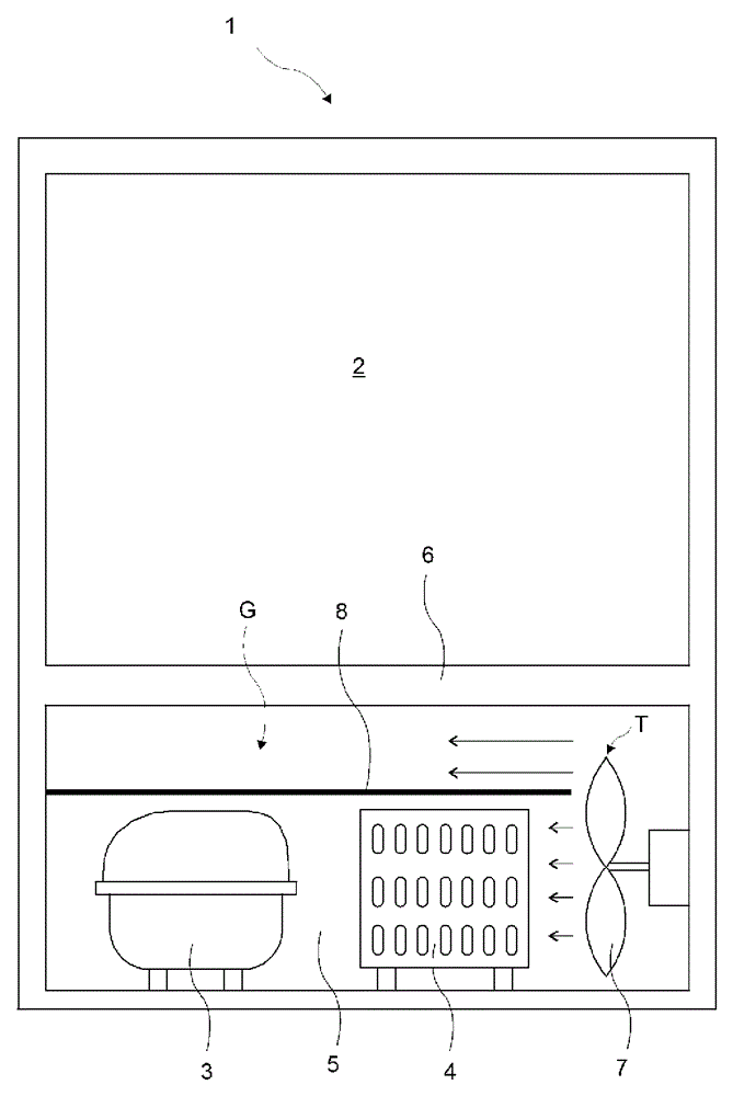 Refrigerator with cooling machine compartment