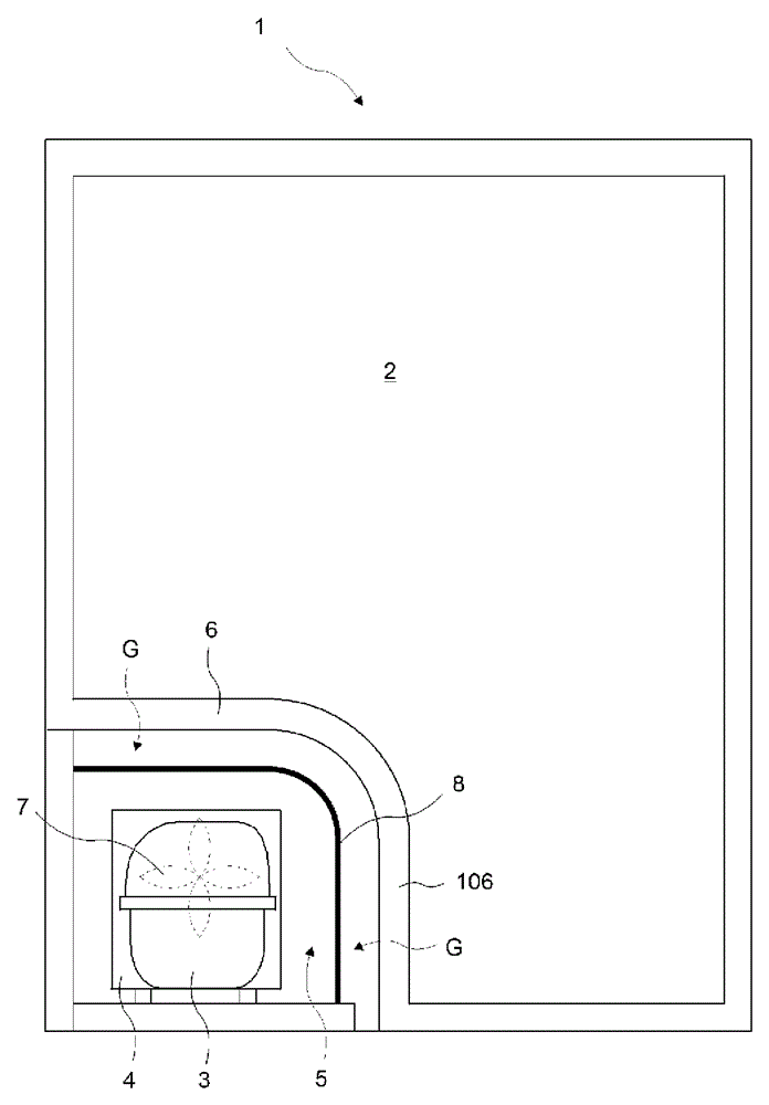 Refrigerator with cooling machine compartment