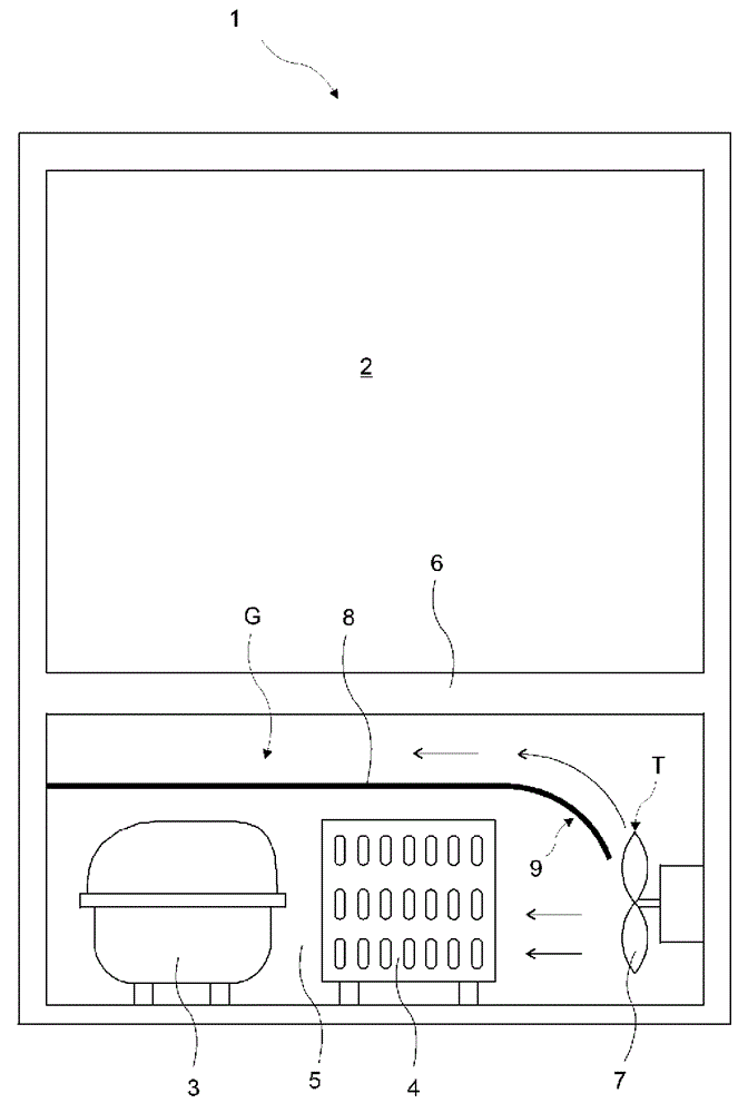 Refrigerator with cooling machine compartment