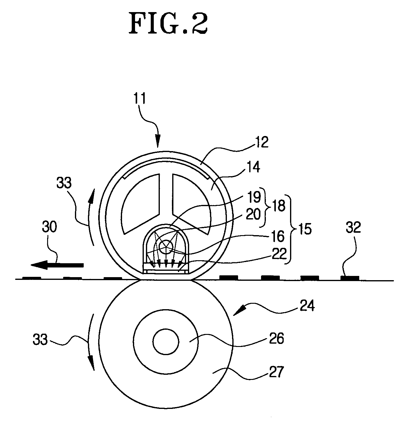 Fixing device of an image forming apparatus having a heat transfer unit