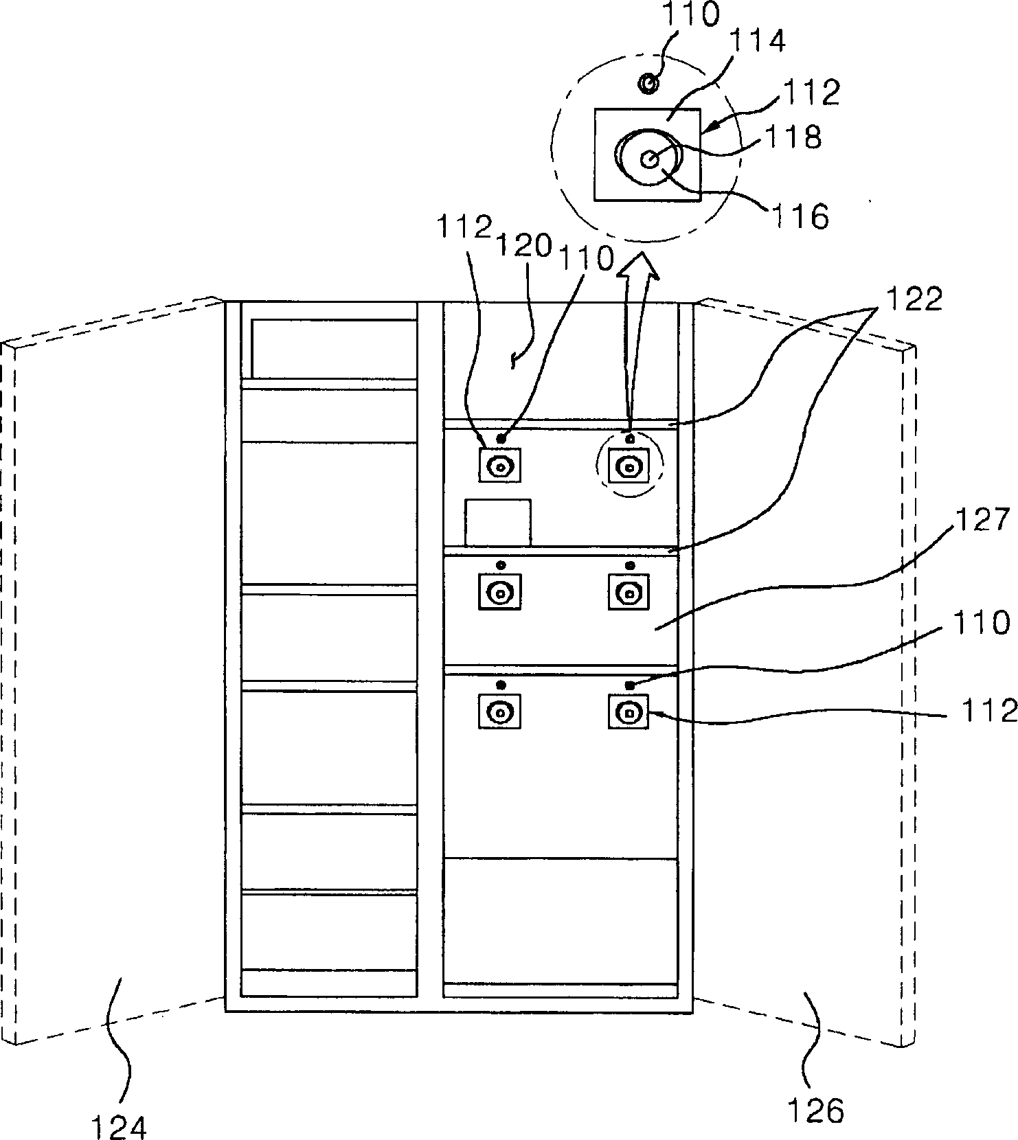 Cold air controlling device and method for refrigerator