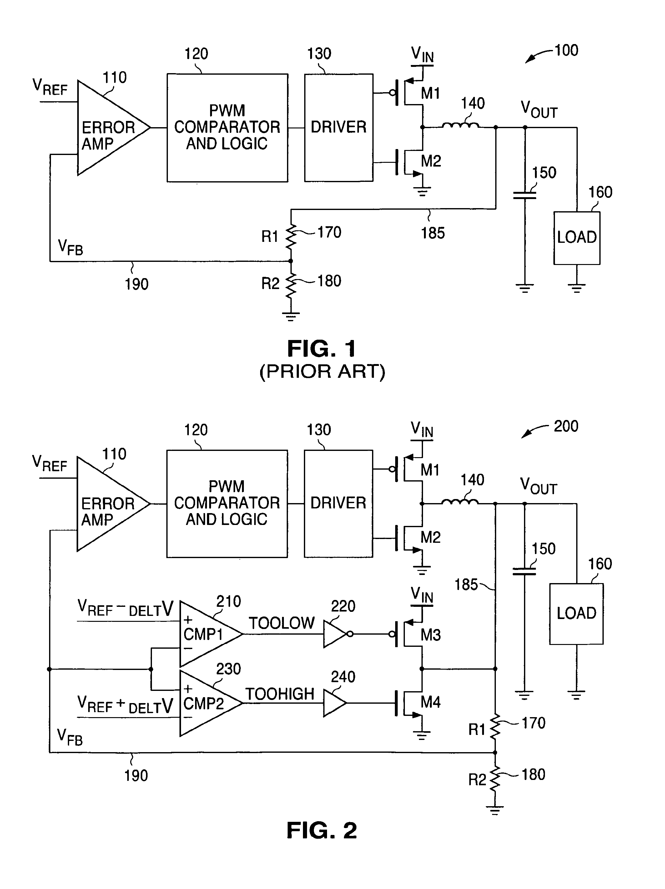 System and method for controlling overshoot and undershoot in a switching regulator
