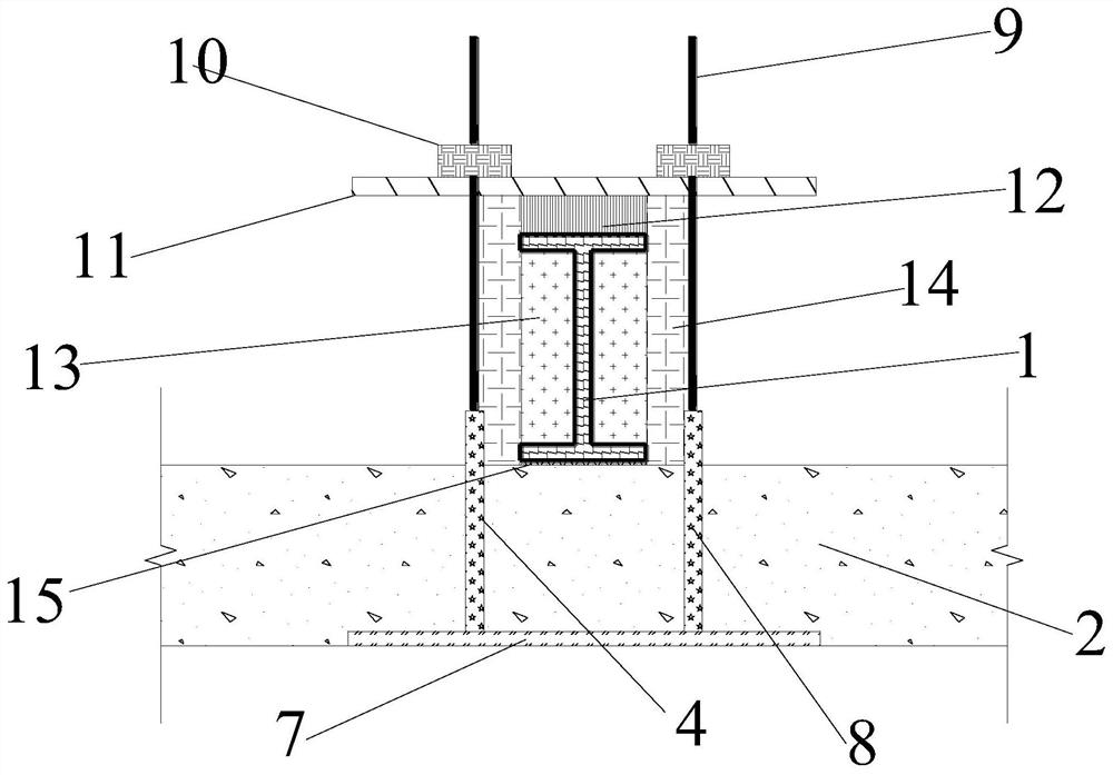 Closed cantilevered scaffolding and its construction method