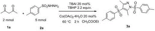 A kind of preparation method of fully substituted pyrazole containing sulfone group