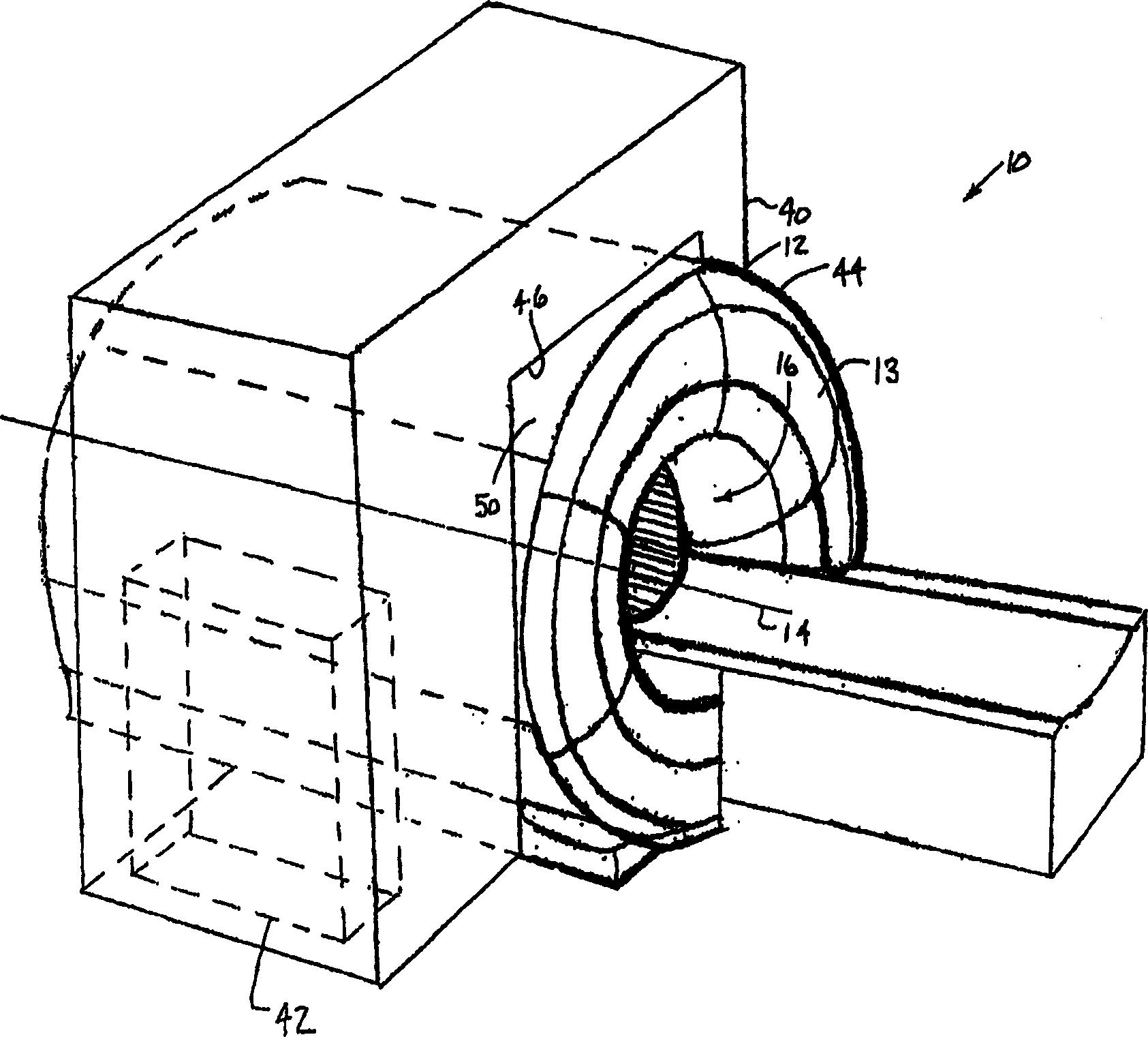Integrated electronic RF shielding apparatus for an MRI magnet