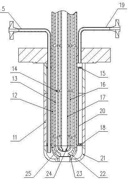 High temperature resistant feed nozzle