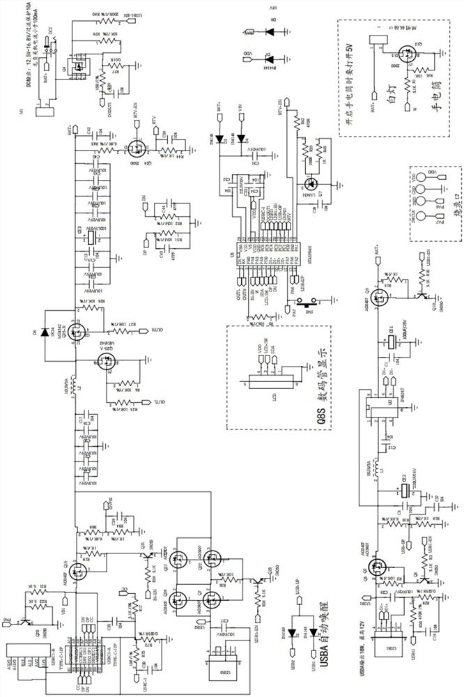 Control circuit for starting inflation pump of automobile