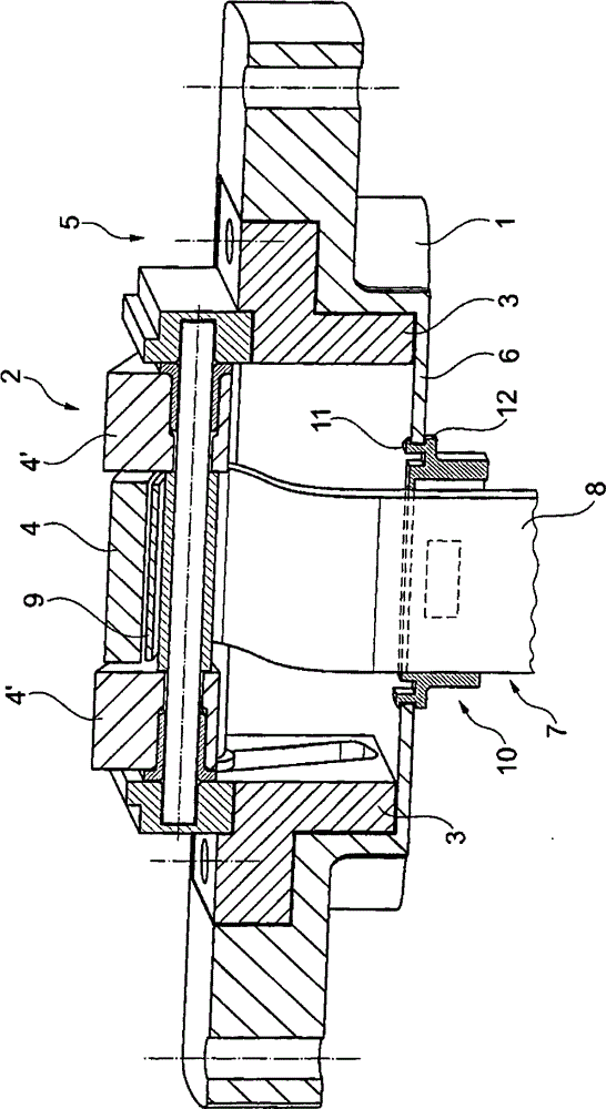 Recessed hinge with electrical connection piece