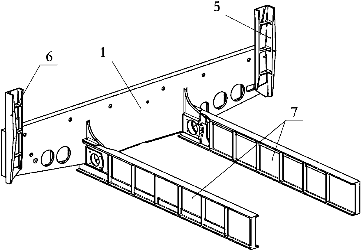 A ground verification method for the main load-bearing structural parts of the fuselage under large loads