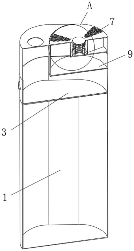 Cigarette extinguishing column facilitating recovery of filter cotton in cigarette butts