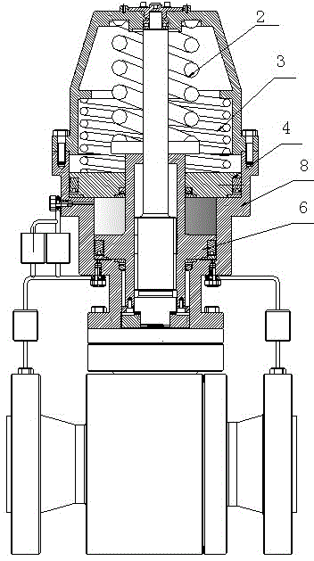 A delivery pipeline valve actuator using the pressure inside the delivery pipeline as power