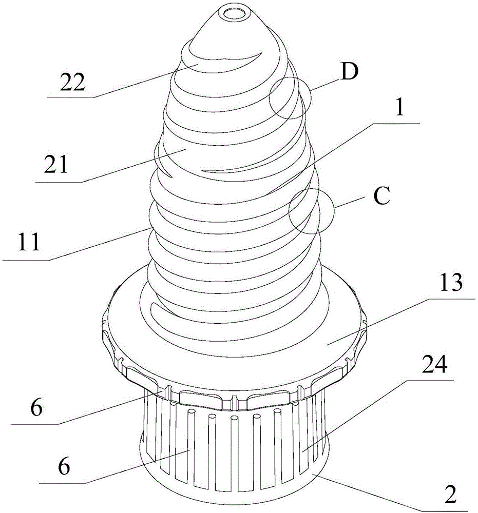 Threaded anal dilatation device