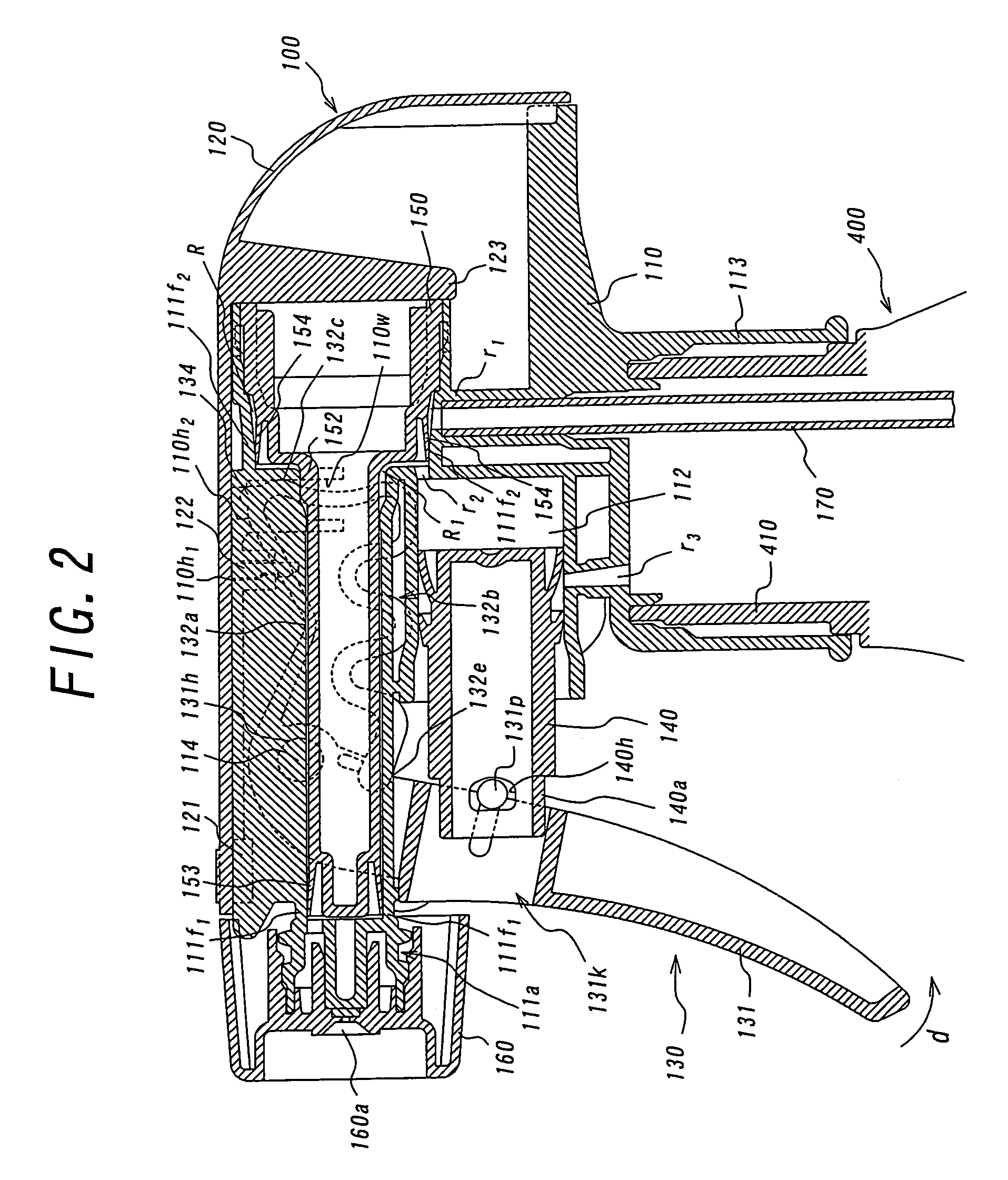 Trigger type fluid ejector