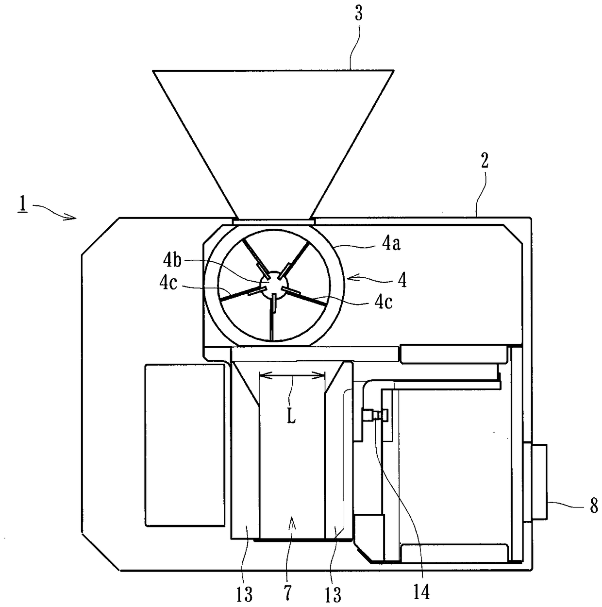 Device for measuring the quality of grains