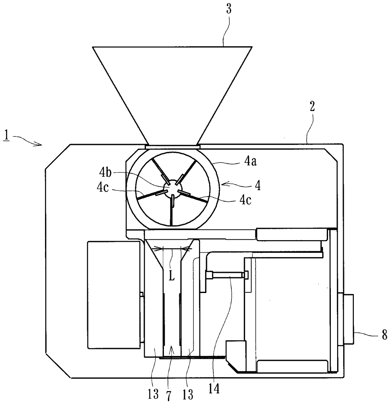 Device for measuring the quality of grains