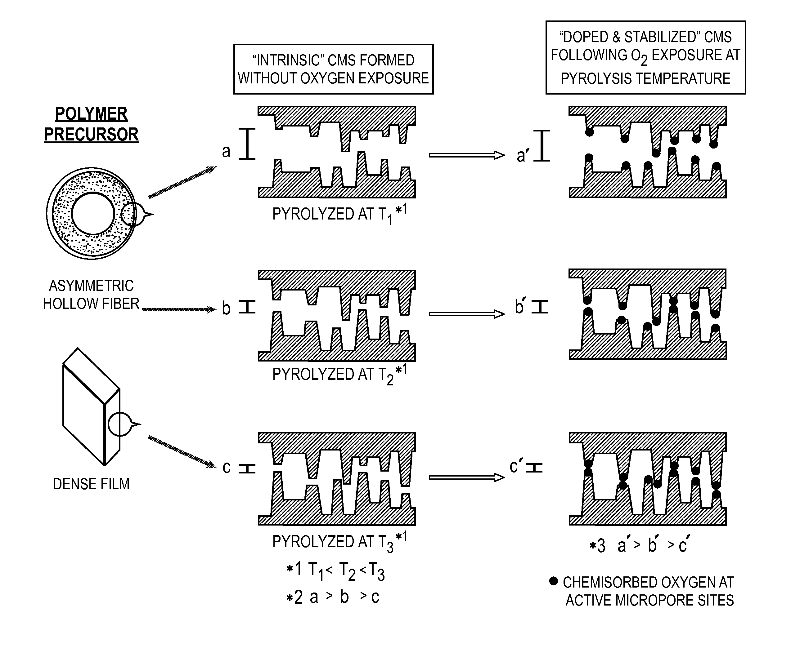 Method for producing carbon molecular sieve membranes in controlled atmospheres