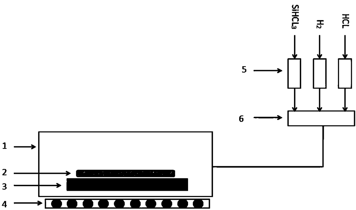 Preparing method of phosphorus-doped silicone epitaxial slice for 200 mm Schottky pipe