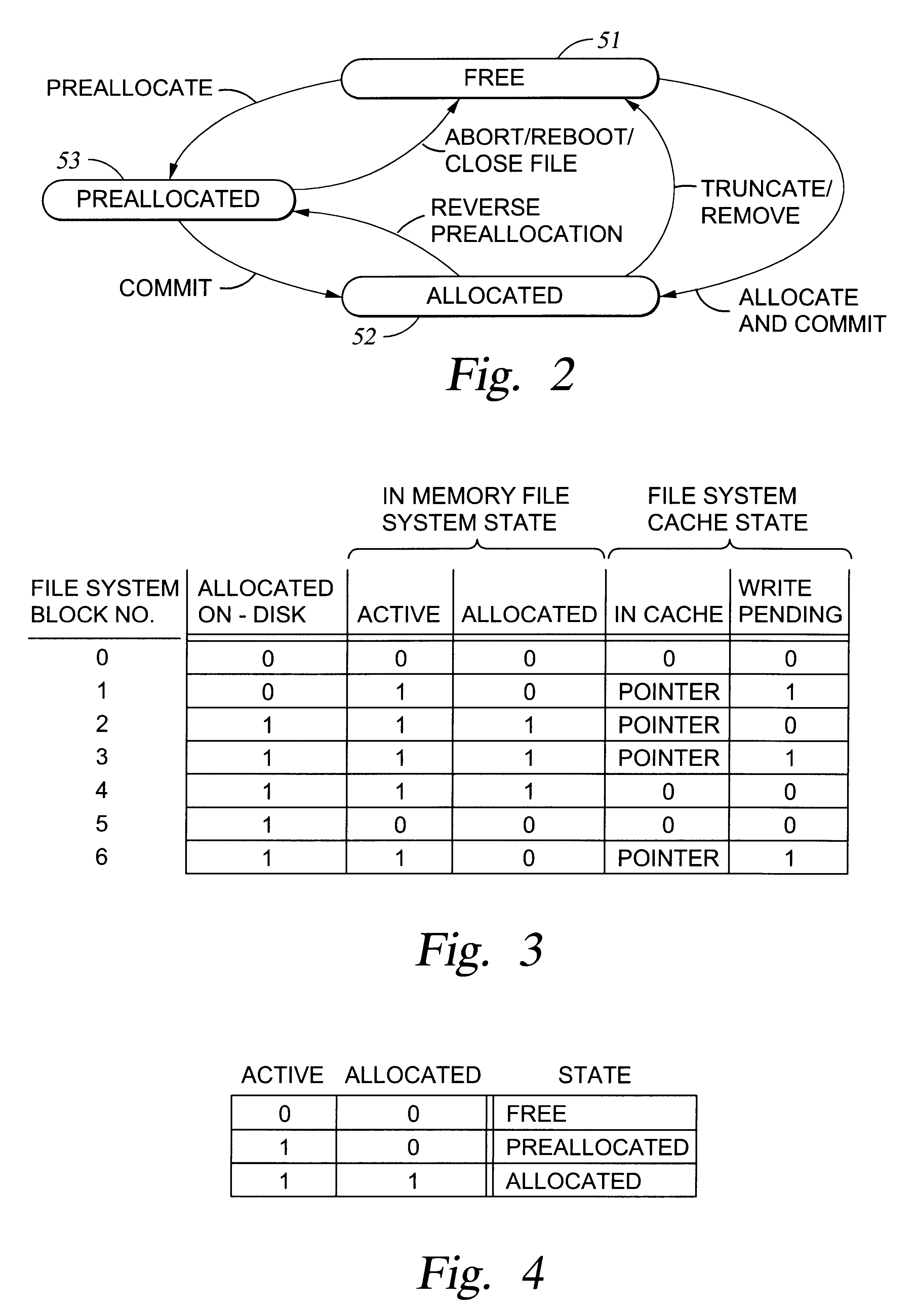 Preallocation of file system cache blocks in a data storage system