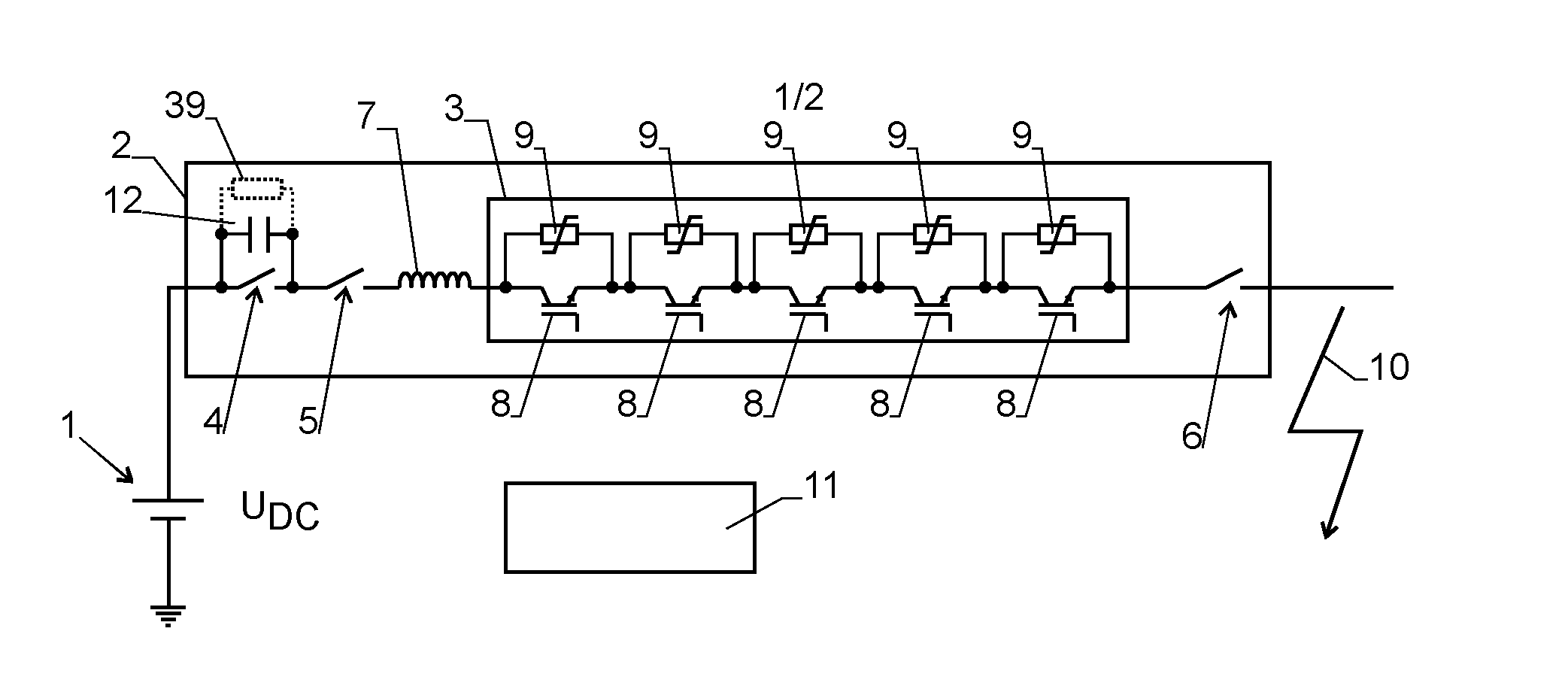 Method, circuit breaker and switching unit for switching off high-voltage DC currents